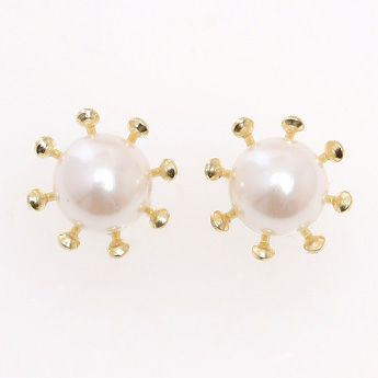 ミルククラウンパール ピアス イヤリング milk crown pearl Pierce Earring Liala