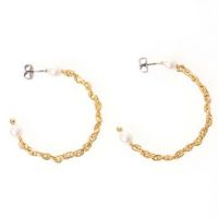 ファインチェーンフープ ピアス Fine Chain Hoop Pierce Earring Liala