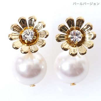 アンティーク フラワードロップ ピアス Antique Flower Drop Pierce Liala