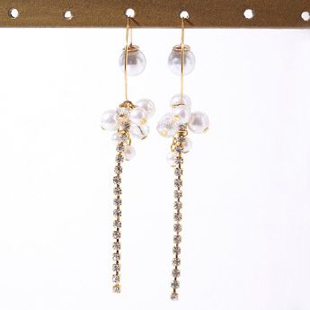 クリスタルハーフフープ ピアス Crystal Half Hoop Pierce Liala