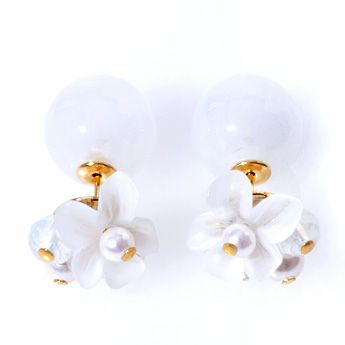 クリアピンクフラワー ピアス Clear Pink Flower Pierce Liala