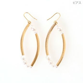 ゴールドフレーム ピアスイヤリング Gold Frame Square Pierce Earring Liala