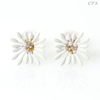 ホワイトフラワー ピアスイヤリング White Flower Pierce Earring Liala