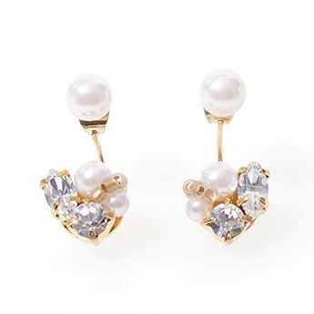 ツインパールクリスタル ピアス Twin Pearl Crystal Pierce Liala