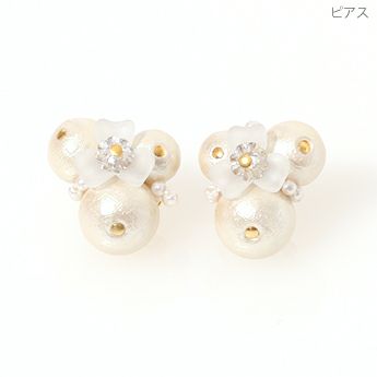 コットンフラワー ピアスイヤリング Cotton Flower Pierce Earring Liala