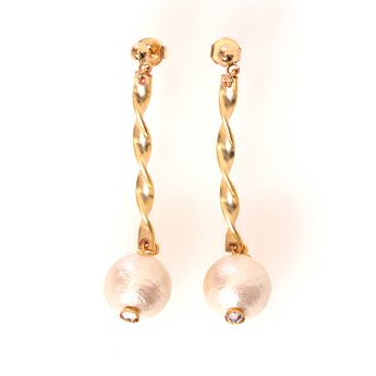 ツイスト パール ピアス イヤリング Twist Pearl Pierce Earring Liala