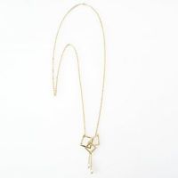 ダブル スクエア パール ネックレス Double Square Pearl Necklace Liala