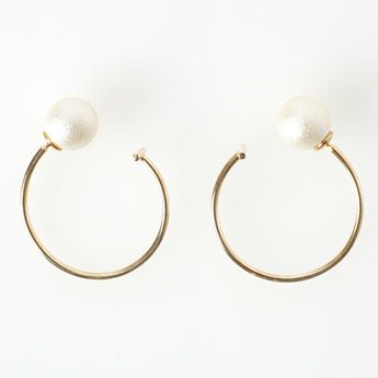 シュガーパール フープ ピアス Sugar Pearl Hoop Pierce Liala