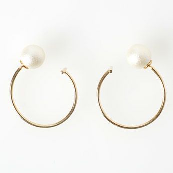 シュガーパール フープ ピアス Sugar Pearl Hoop Pierce Liala
