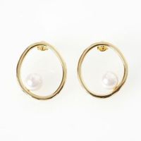 カーヴィー リング パール ピアス イヤリング Curvy Ring Pearl Pierce Earring Liala