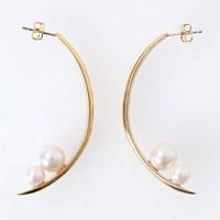 ムーン パール ピアス イヤリング Moon Pearl Pierce Earring Liala