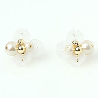 マット フラワー ピアス イヤリング Matte Flower Pierce Earring Liala