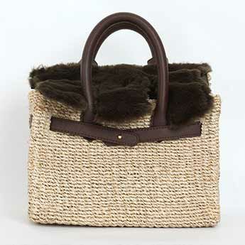 取り外し ファーフラップ付き カゴ バッグ Fur Flap Basket Bag （Liala） 全2色 ｜g18511【1】 - かごバッグ商品一覧  - Joint Space