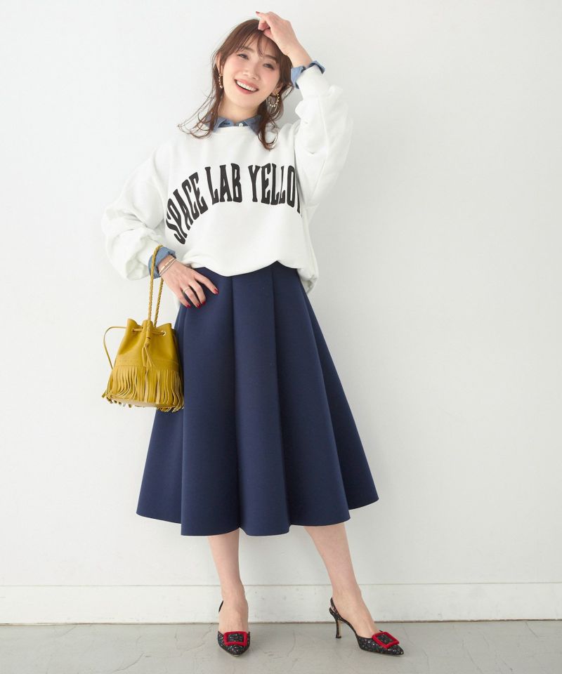 S/M/L 新色追加 上品 オールシーズン オケージョン フェニミン オフィス 大人可愛い ミディ丈 ジョイントスペース