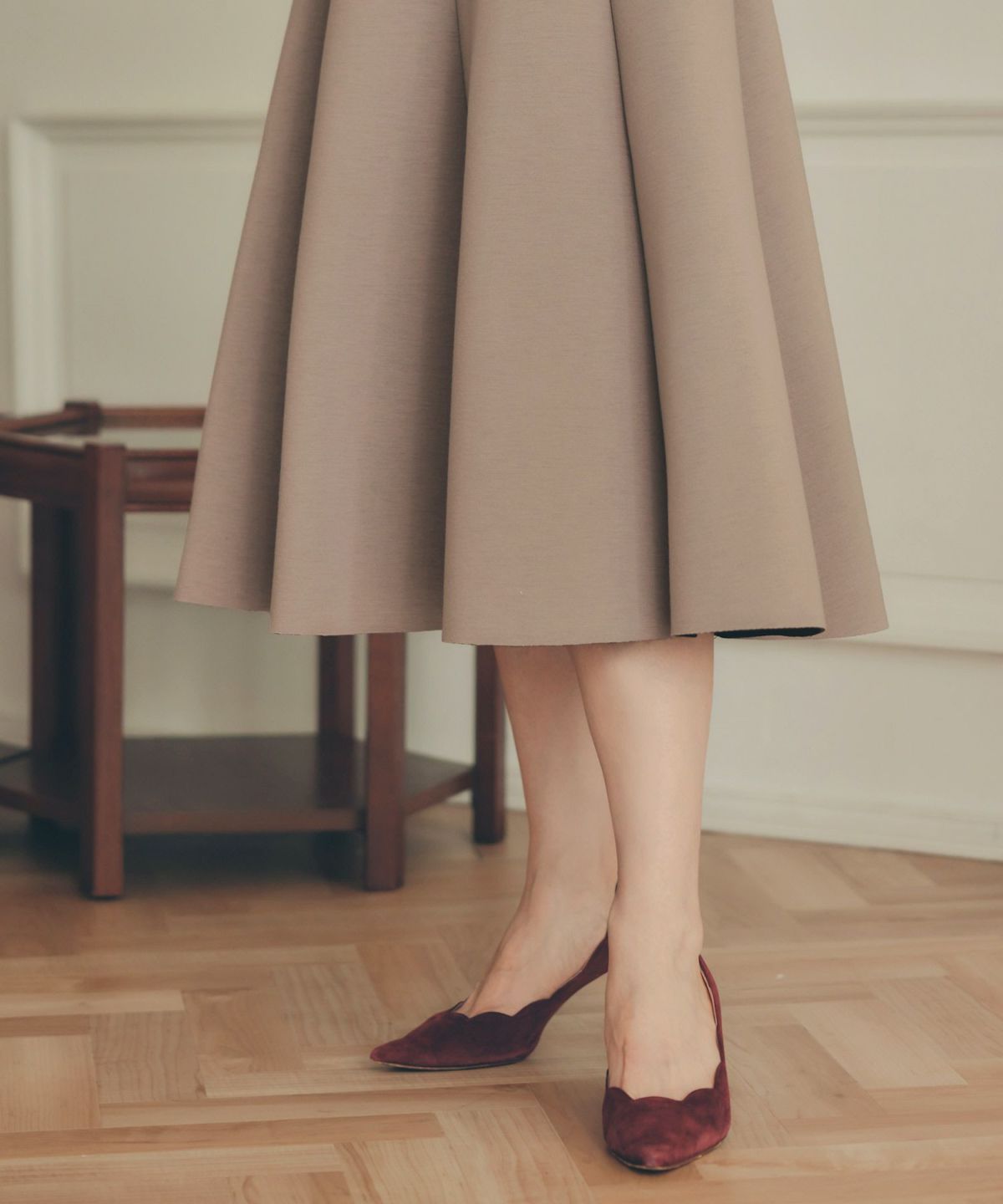 S/M/L 新色追加 上品 オールシーズン オケージョン フェニミン オフィス 大人可愛い ミディ丈 ジョイントスペース