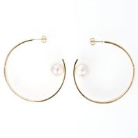 ポイント パール フープ ピアス Point Pearl Hoop Pierce Liala