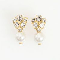 クリスタル パール ドロップ ピアス イヤリング Crystal Pearl Drop Pierce Earring Liala