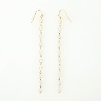 淡水パール ロング ピアス イヤリング Freshwater Pearl Long Pierce Earring Liala