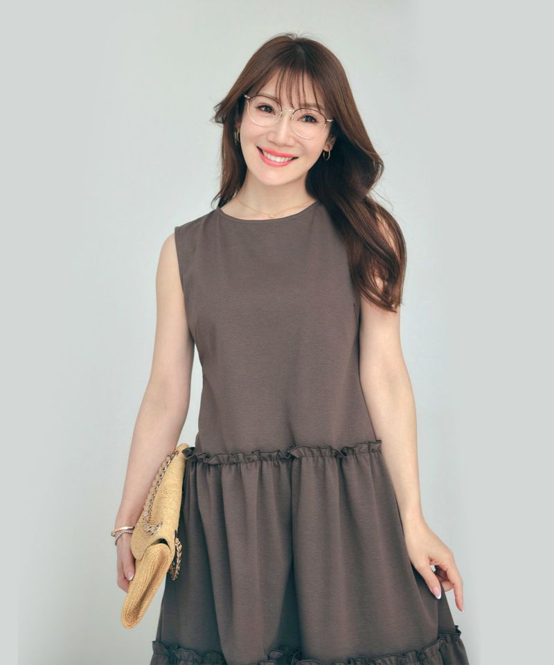 新色追加手洗い可無地夏コーデフェミニン骨ストマタニティルームリゾートロングおしゃれ大人可愛いカジュアル着痩せ抜け感フリル