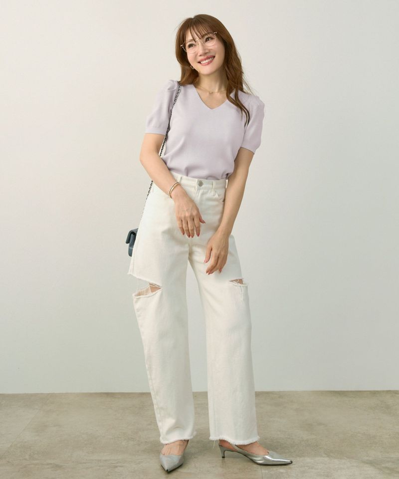 新色追加/newcolor/手洗い可/ドライタッチ/セットアップ対応商品/タック袖/シャリ感/涼感/春/夏