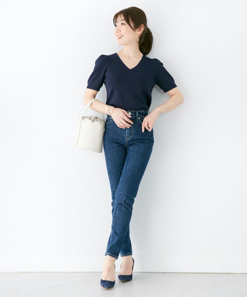 新色追加/newcolor/手洗い可/ドライタッチ/セットアップ対応商品/タック袖/シャリ感/涼感/春/夏