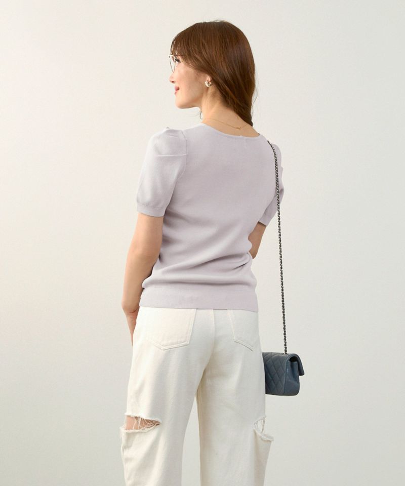 新色追加/newcolor/手洗い可/ドライタッチ/セットアップ対応商品/タック袖/シャリ感/涼感/春/夏