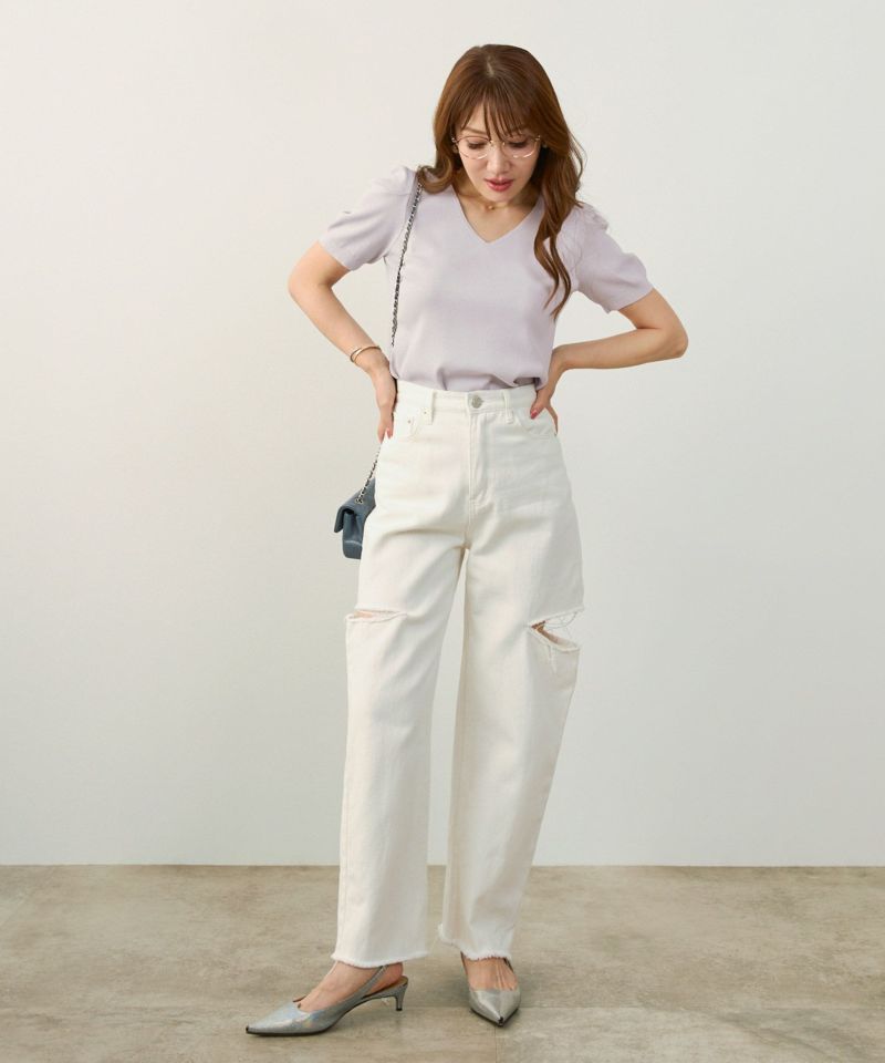 新色追加/newcolor/手洗い可/ドライタッチ/セットアップ対応商品/タック袖/シャリ感/涼感/春/夏