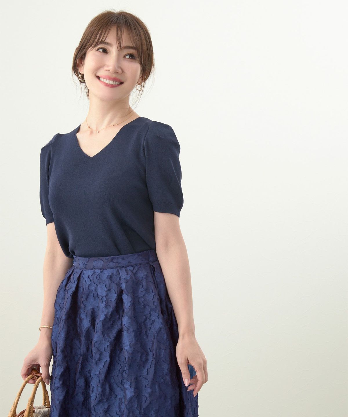 新色追加/newcolor/手洗い可/ドライタッチ/セットアップ対応商品/タック袖/シャリ感/涼感/春/夏