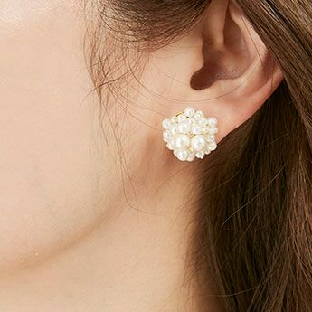 フラワー バッド パール ピアス イヤリング Flower Bud Pearl Pierce Earring