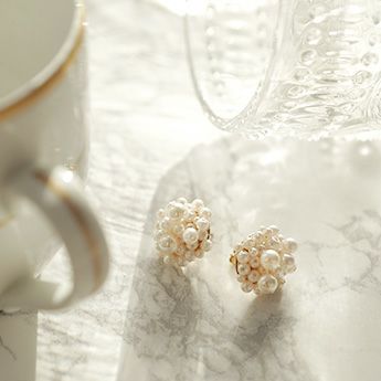 フラワー バッド パール ピアス イヤリング Flower Bud Pearl Pierce Earring