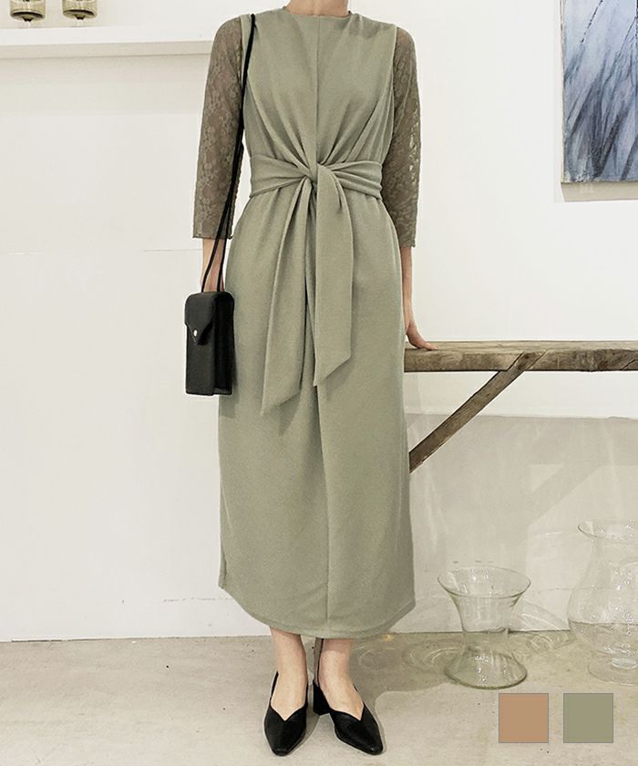 ワンピース レース インナー クロス ドレス Diary Ely Mimi Toujours 全2色 Mtj311 0292 1