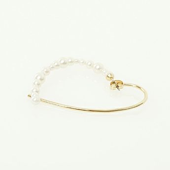 パール ハート フープ ピアス Pearl Heart Hoop Pierce