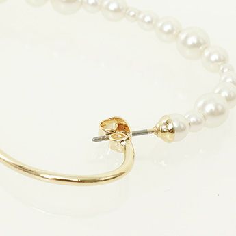 パール ハート フープ ピアス Pearl Heart Hoop Pierce