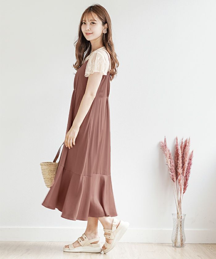 Summer Sale キャミワンピース レーストップス セット Le Reve Vaniller 全2色 Lvn311 1052 1 Summer Sale キャミワンピース レーストップス セット Le Reve Vaniller 全2色 Lvn311 1052 1