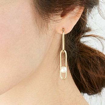 ダブル フープ ムーン ピアス Double Hoop Moon Pierce