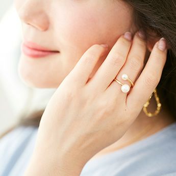 ツイン パール リング Twin Pearl Ring