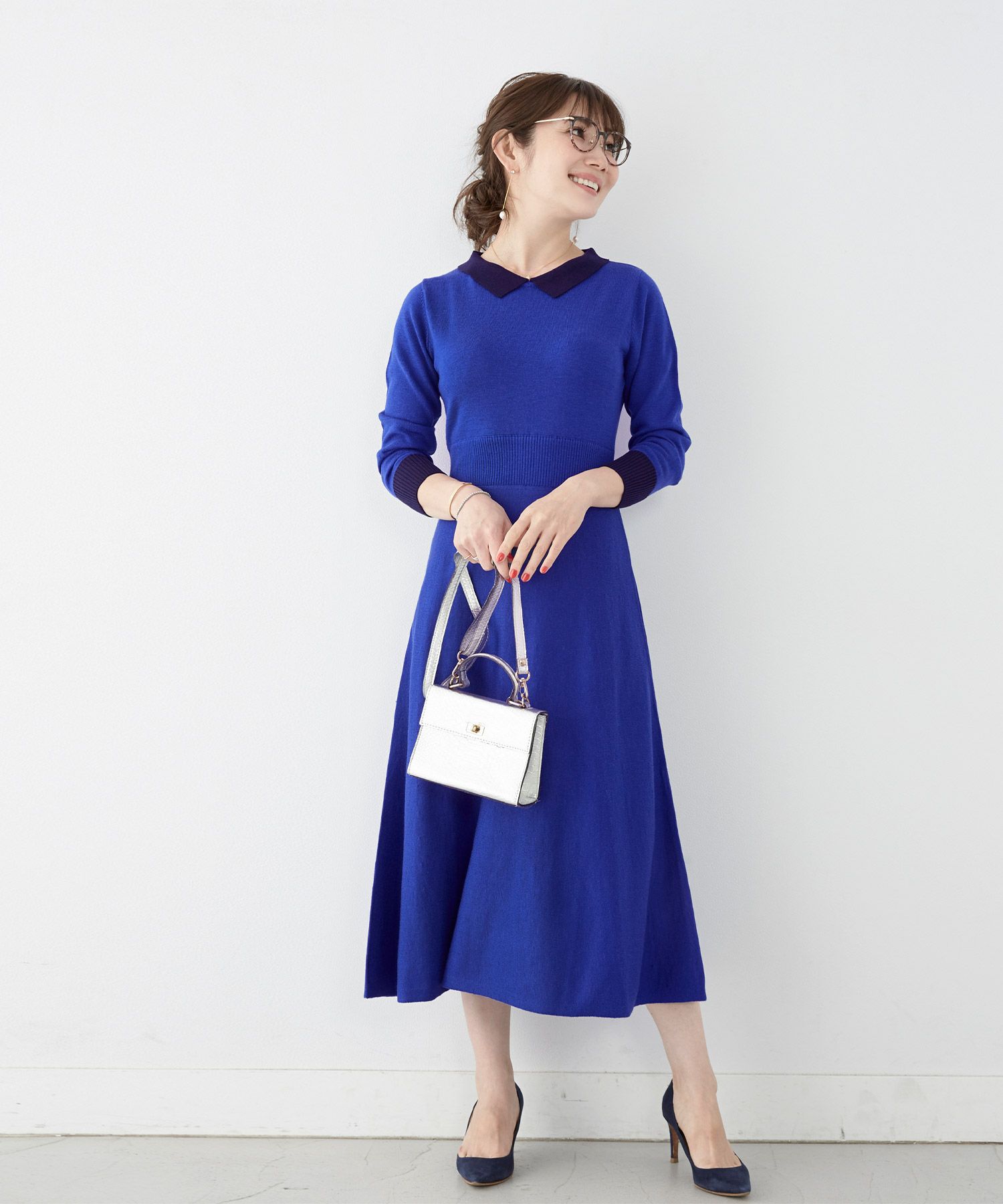 ワンピース ニット 衿付き Liala Pg 全6色 Lpg312 0860 13