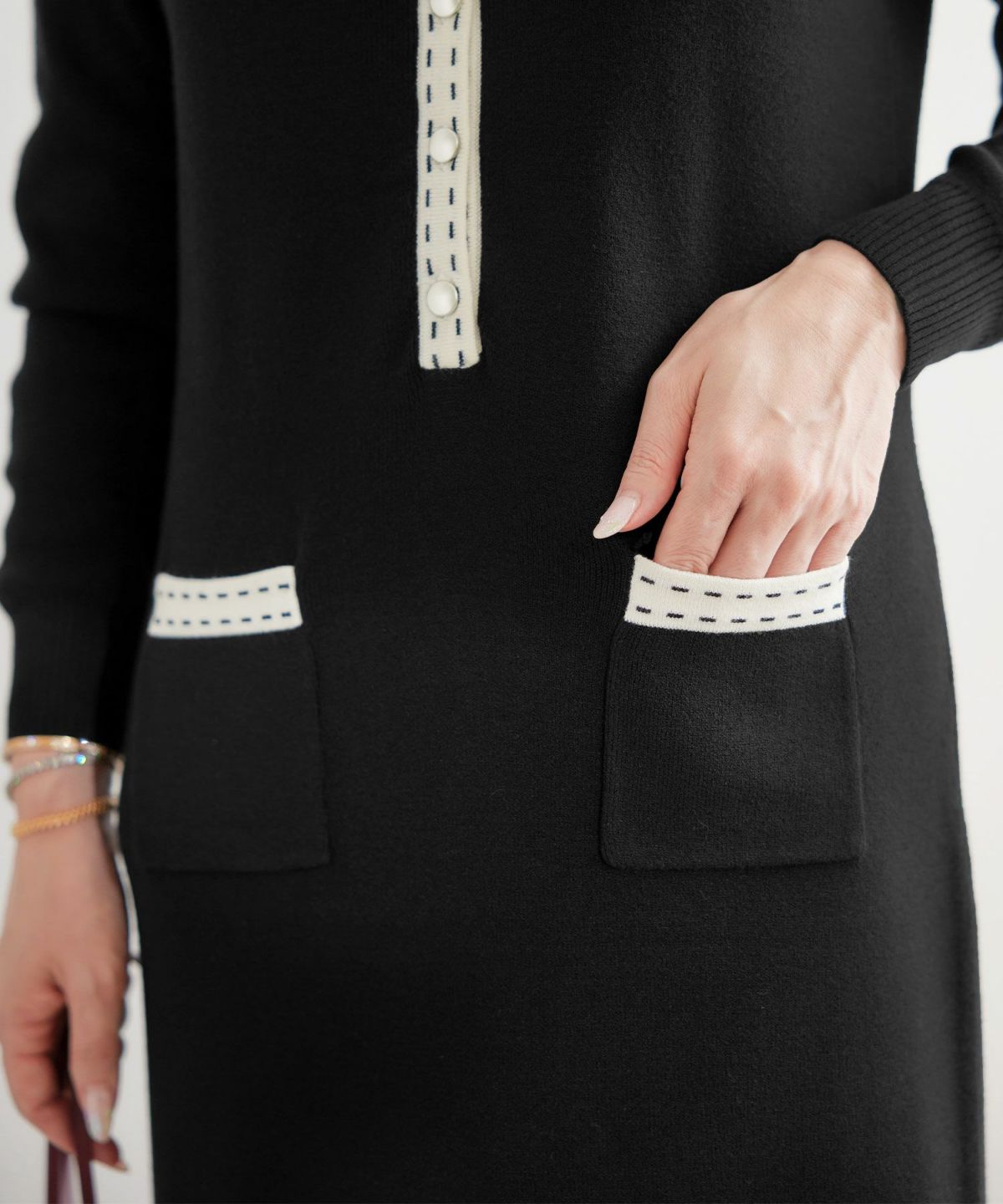 手洗い可 レディース 長袖 秋冬春 長袖 可愛い 上品 きれいめ オフィス 色 フェミニン ジョイントスペース