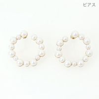 クロス リング ピアス イヤリング Cross Ring Pierce Earring