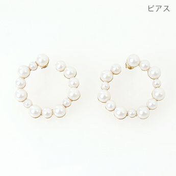 クロス リング ピアス イヤリング Cross Ring Pierce Earring