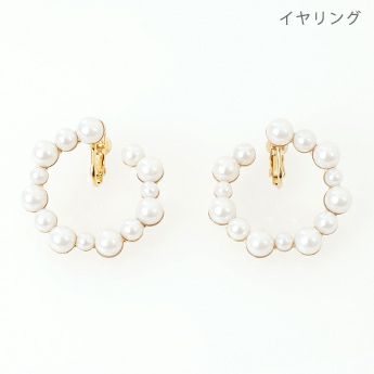 クロス リング ピアス イヤリング Cross Ring Pierce Earring