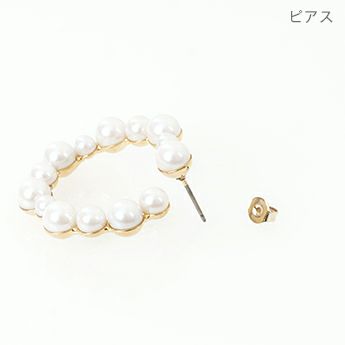 クロス リング ピアス イヤリング Cross Ring Pierce Earring