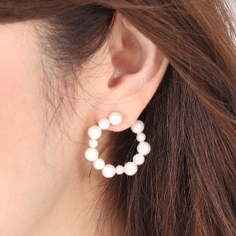 クロス リング ピアス イヤリング Cross Ring Pierce Earring