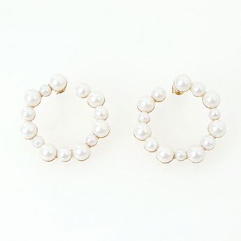 クロス リング ピアス イヤリング Cross Ring Pierce Earring