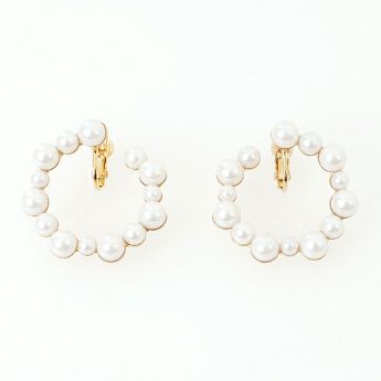 クロス リング ピアス イヤリング Cross Ring Pierce Earring