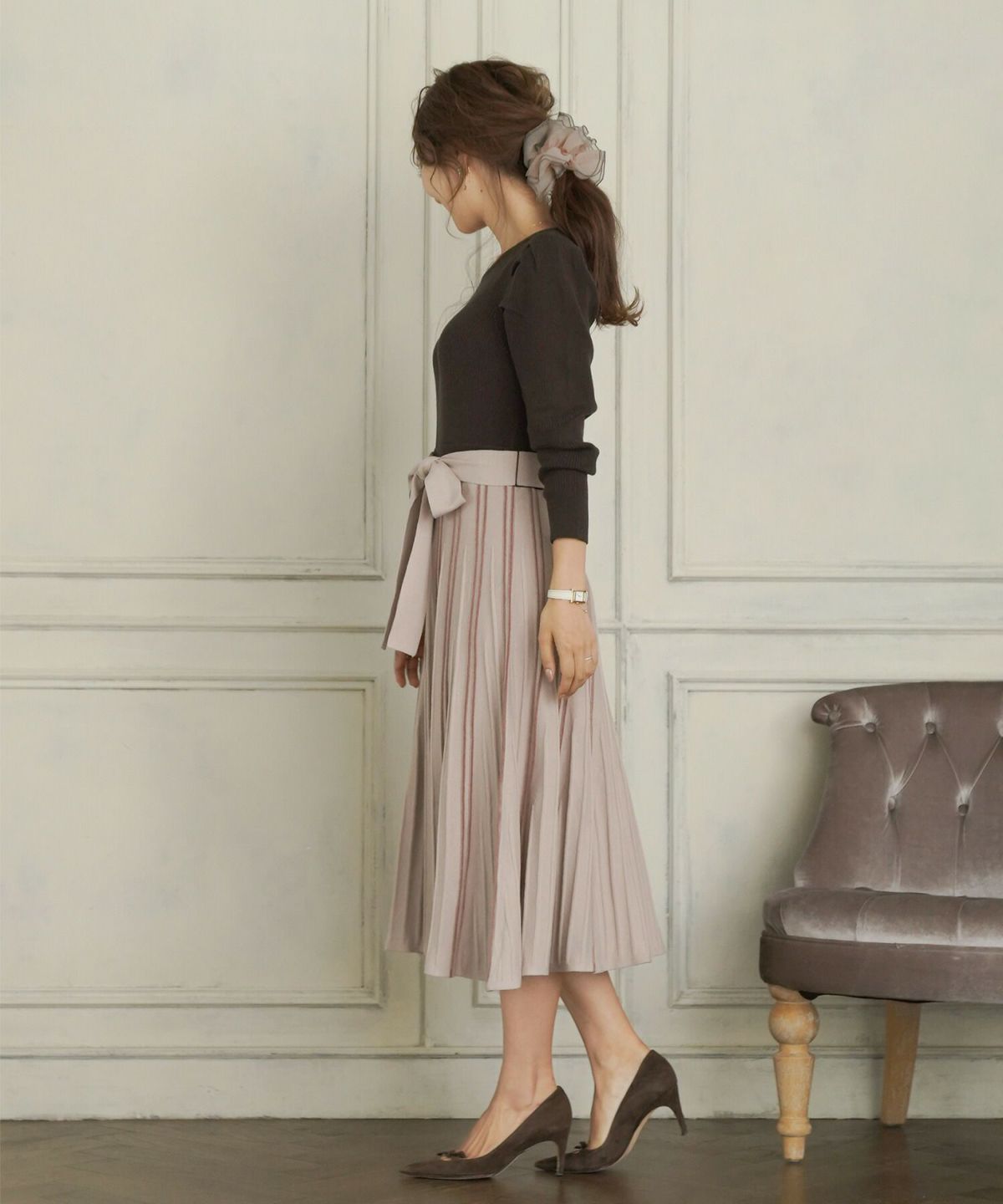 ワンピースリブニットバイカラーlerevevaniller全3色｜lvn312-1097【5】