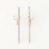 ライン クリスタル ピアス イヤリング Line Crystal Pierce Earring