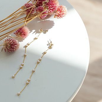 タイニー パール ロング ピアス イヤリング Tiny Pearl Long Pierce Earring