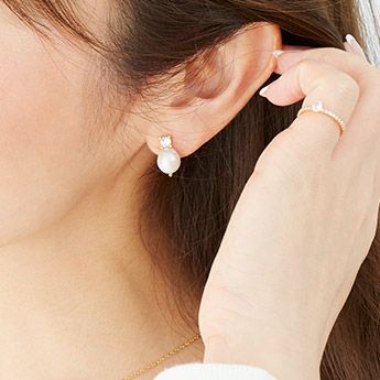 シンプル パール ピアス Smple Pearl Pierce