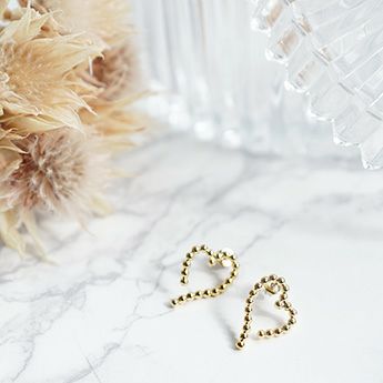 ハート スタッズ ピアス イヤリング Heart Studs Pierce Earring